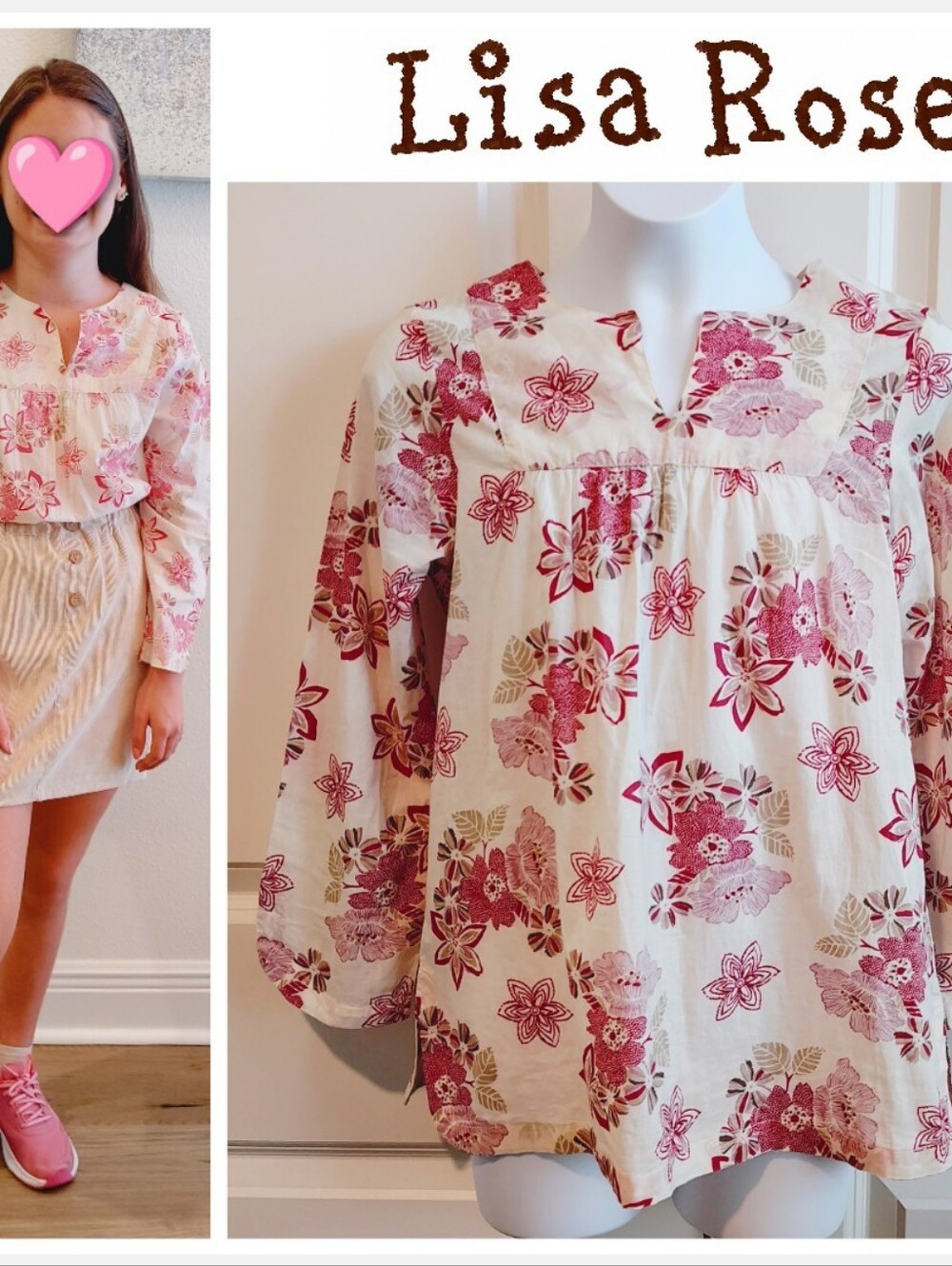 Lisa Rose Floral Blouse (Spanish Brand)